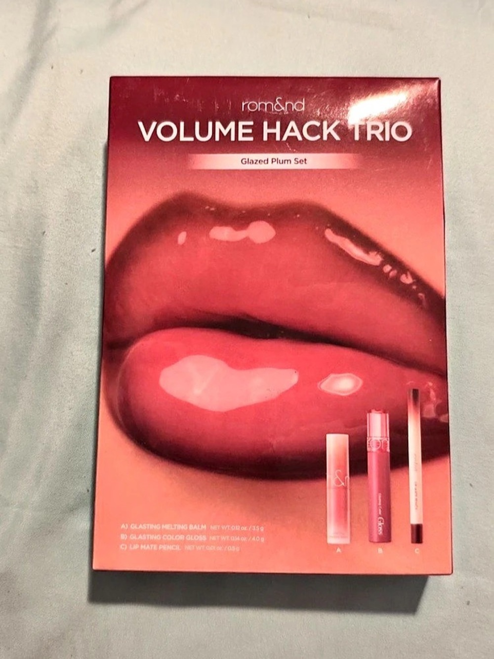 rom&nd Volume Hack Trio - Glazed Plum Set Pink Lip Trio